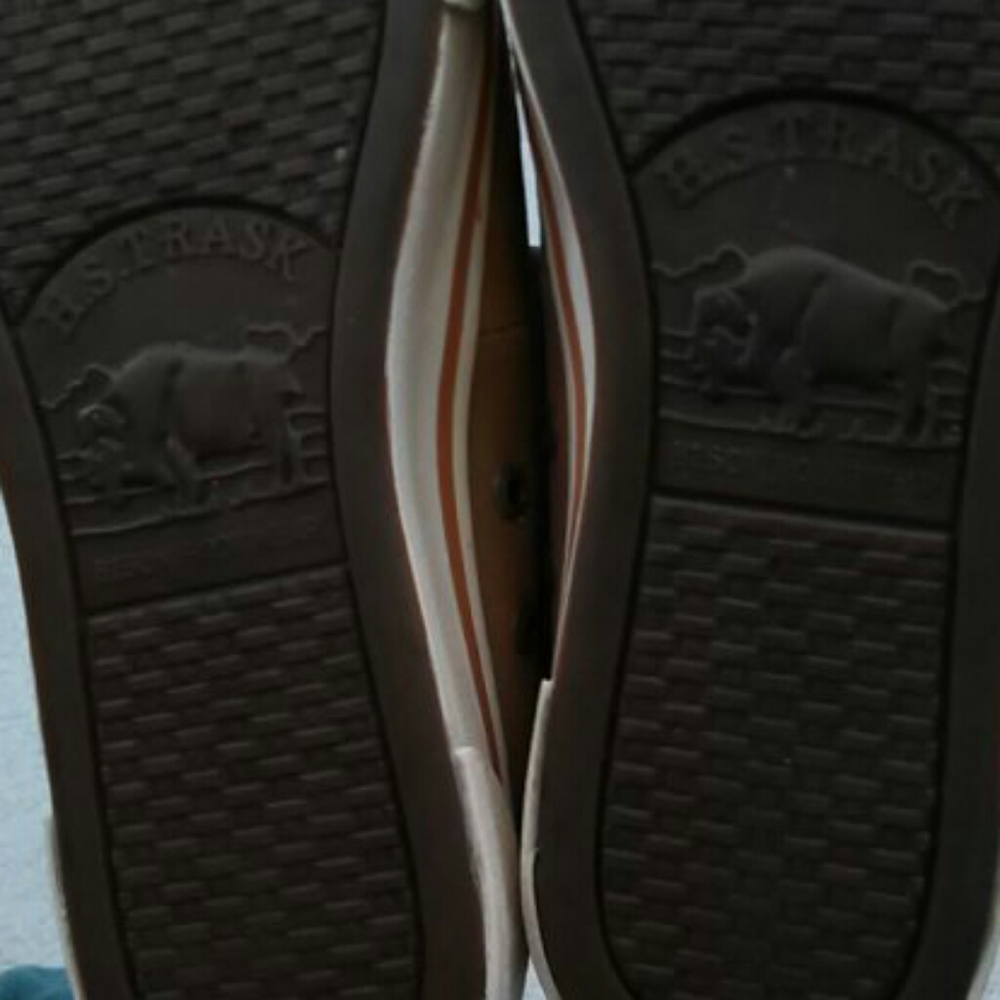 H.S. Trask Bison Leather/Canvas Boat Shoe 10.5M - Picture 9 of 9